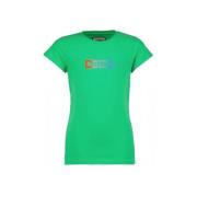 Raizzed T-shirt Denpasar met logo groen Meisjes Katoen Ronde hals Logo...