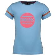 B.Nosy T-shirt met printopdruk lichtblauw/roze Meisjes Stretchkatoen R...