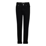 Blue Rebel regular fit jeans zwart Meisjes Stretchdenim Effen - 110