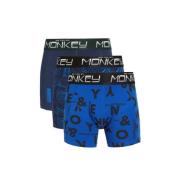 Me & My Monkey boxershort - set van 3 blauw Jongens Stretchkatoen Effe...