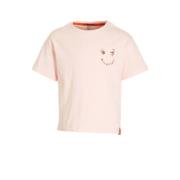 Wildfish T-shirt Meg van biologisch katoen roze Printopdruk - 104