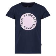 Jake Fischer T-shirt met printopdruk zwart Meisjes Stretchkatoen Ronde...