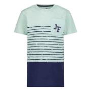 Jake Fischer T-shirt lichtblauw/donkerblauw Jongens Katoen Ronde hals ...