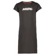 Raizzed T-shirtjurk Malaga met logo donkergrijs Meisjes Stretchkatoen ...