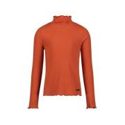 Me & My Monkey longsleeve bruin Oranje Meisjes Stretchkatoen Opstaande...