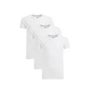 WE Fashion T-shirt - set van 3 wit Jongens Stretchkatoen Ronde hals Ef...
