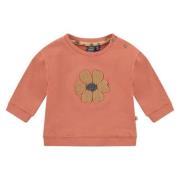 Babyface baby sweater met printopdruk en 3D applicatie bruinroze Print...