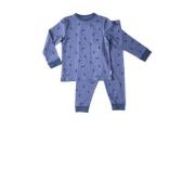 Little Label pyjama met all over print blauw/donkerblauw Jongens Stret...