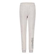 ESPRIT joggingbroek met logo lichtgrijs melang Meisjes Sweat Logo - 92