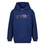 ESPRIT hoodie + longsleeve met logo blauw/donkerblauw Sweater Logo - 9...