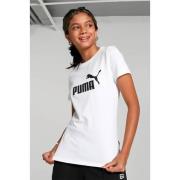 Puma T-shirt wit Meisjes Katoen Ronde hals Logo - 104