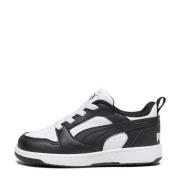 Puma Rebound V6 Lo sneakers zwart/wit Jongens/Meisjes Leer Meerkleurig...