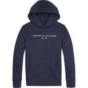 Tommy Hilfiger unisex hoodie met logo donkerblauw Sweater Logo - 74