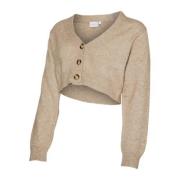 MAMALICIOUS zwangerschapsvest beige Dames Polyester V-hals Effen - L