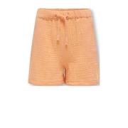 KIDS ONLY GIRL wide leg short KOGTHYRA met textuur oranje Korte broek ...