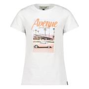 Cars T-shirt met printopdruk wit Meisjes Katoen Ronde hals Printopdruk...