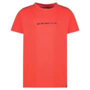 Cars T-shirt CARREY met tekst rood Meisjes Stretchkatoen Ronde hals Te...