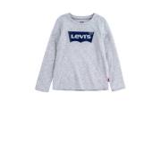 Levi's Kids longsleeve Batwing met logo grijs melange Meisjes Katoen R...