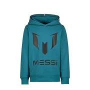 Vingino x Messi hoodie Nueno met logo diepblauw Sweater Logo - 152