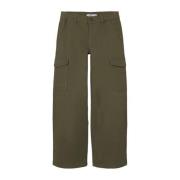 NAME IT KIDS wide leg cargobroek NKFROSE army groen Meisjes Stretchden...