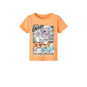 NAME IT MINI T-shirt NMMADRI SMURF met printopdruk oranje Jongens Stre...