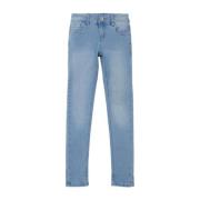 NAME IT KIDS skinny jeans NKFPOLLY light denim Blauw Effen - 92