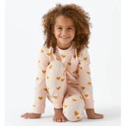 Little Label pyjama met hartjes van biologisch katoen roze Meisjes Str...
