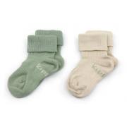KipKep bio-katoen blijf-sokken 0-12 maanden - set van 2 calming green ...