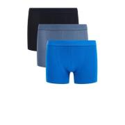 WE Fashion boxershort - set van 3 zwart/hardblauw Jongens Stretchkatoe...