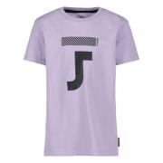 Jake Fischer T-shirt met printopdruk lila Paars Jongens Katoen Ronde h...