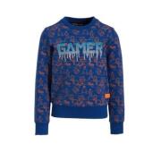Orange Stars sweater Noud met all over print blauw Trui Jongens Katoen...