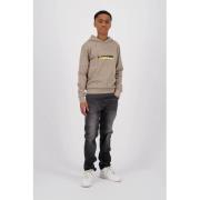 Raizzed hoodie Devrim met tekst beige Sweater Tekst - 104