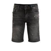 Cars jeans bermuda FLORIDA black used Denim short Zwart Jongens Stretc...