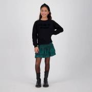 Vingino sweater Nila met tekst zwart Tekst - 116 | Sweater van Vingino