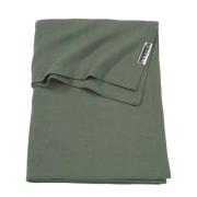 Meyco Knit Basic wiegdeken 75x100 cm forest green Babydeken Groen Effe...