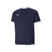 Puma junior voetbalshirt donkerblauw/wit Sport t-shirt Jongens/Meisjes...