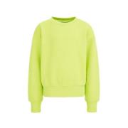 WE Fashion Blue Ridge sweater limegroen Effen - 110/116