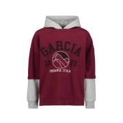 Garcia hoodie met printopdruk rood Sweater Printopdruk - 128