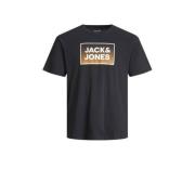 JACK & JONES JUNIOR T-shirt JJSTEEL met printopdruk donkerblauw Jongen...