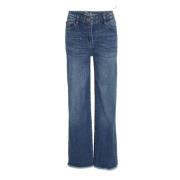 Retour Jeans high waist wide leg jeans Missour medium blue denim Blauw...