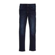 s.Oliver regular fit jeans dark denim Blauw Jongens Stretchdenim Effen...