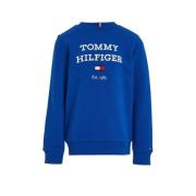 Tommy Hilfiger sweater met tekst felblauw Tekst - 116