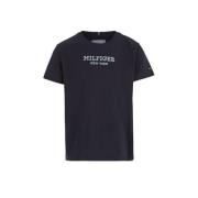 Tommy Hilfiger T-shirt MONOTYPE met tekst zwart Meisjes Katoen Ronde h...