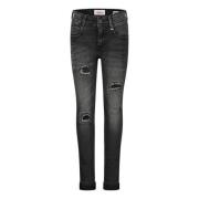 Vingino skinny jeans Anzio black vintage Zwart Jongens Stretchdenim Ef...