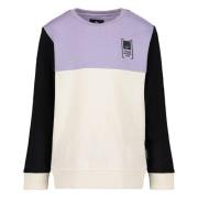 Jake Fischer sweater lila/offwhite/zwart Paars Jongens Katoen Ronde ha...