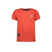 B.Nosy T-shirt met printopdruk oranjerood Jongens Stretchkatoen Ronde ...