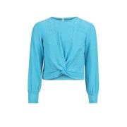 Shoeby top blauw Meisjes Polyester Ronde hals Effen - 98/104