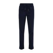 WE Fashion tapered fit broek donkerblauw Jongens Katoen Effen - 98