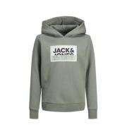 JACK & JONES JUNIOR hoodie JCOLOGAN met logo zachtgroen Sweater Logo -...