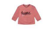 Babyface baby sweater met tekst roze Tekst - 56 | Sweater van Babyface